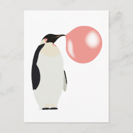 Blase Gum Pinguin Blasen Blase Postkarte