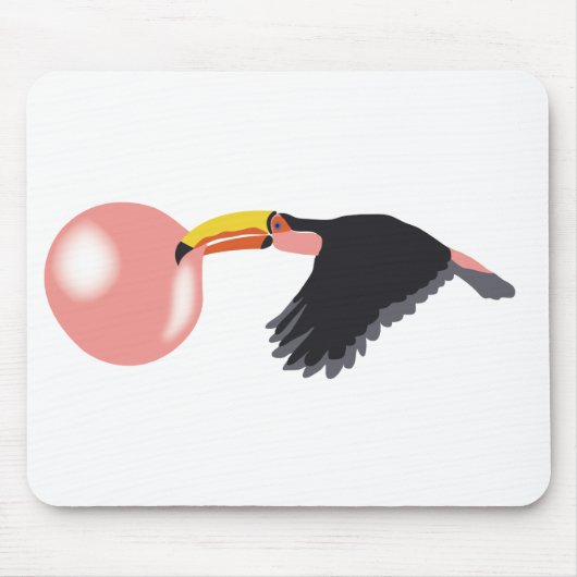 Blase Gum Toucan blasen Blase Mousepad (Vorne)