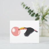 Blase Gum Toucan blasen Blase Postkarte (Stehend Vorderseite)