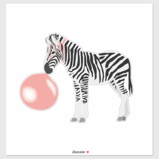 Blase Gum Zebra Blasen Blase Aufkleber (Blatt)