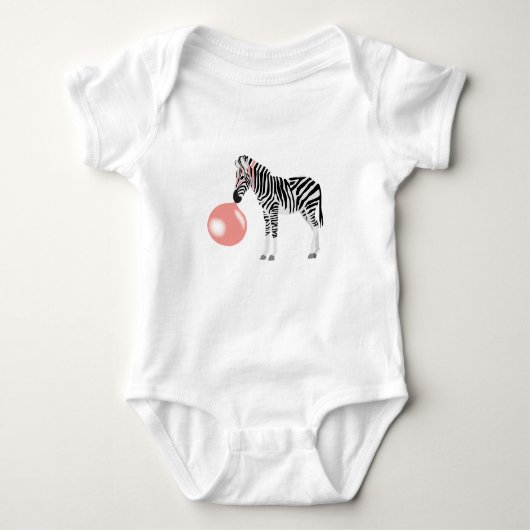 Blase Gum Zebra Blasen Blase Baby Strampler (Vorderseite)