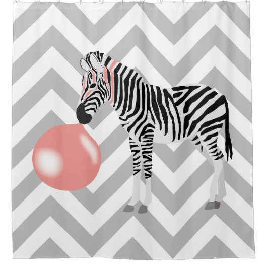 Blase Gum Zebra Blasen Blase Duschvorhang (Vorderseite)