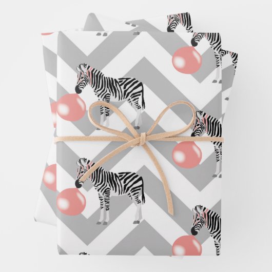 Blase Gum Zebra Blasen Blase Geschenkpapier Set (Beispiel)