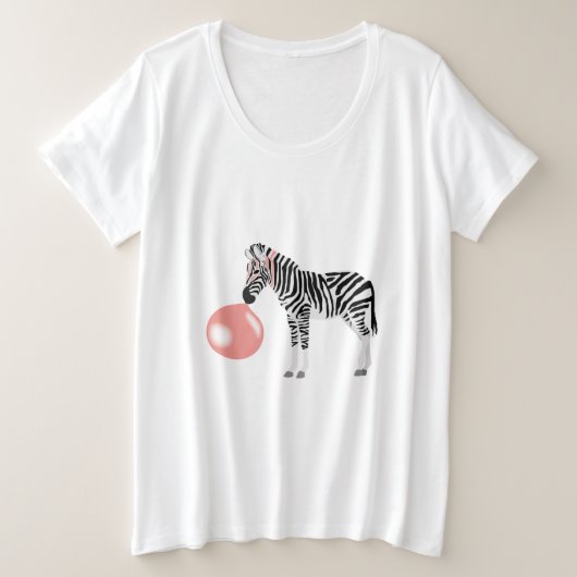 Blase Gum Zebra Blasen Blase Große Größe T-Shirt (Design vorne)