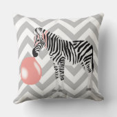 Blase Gum Zebra Blasen Blase Kissen (Rückseite)