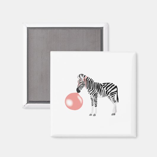 Blase Gum Zebra Blasen Blase Magnet (Vorderseite/Rückseite)