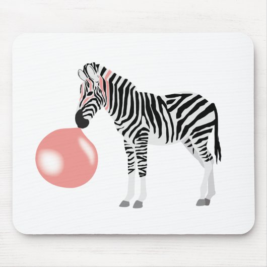 Blase Gum Zebra Blasen Blase Mousepad (Vorne)