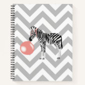 Blase Gum Zebra Blasen Blase Notizblock (Vorderseite)