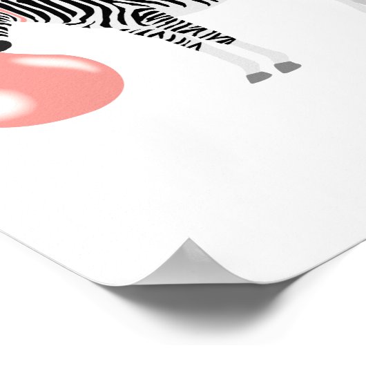Blase Gum Zebra Blasen Blase Poster (Ecke)