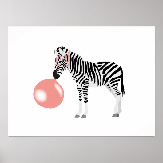 Blase Gum Zebra Blasen Blase Poster (Vorne)