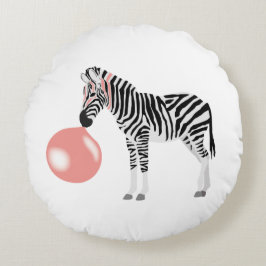 Blase Gum Zebra Blasen Blase Rundes Kissen