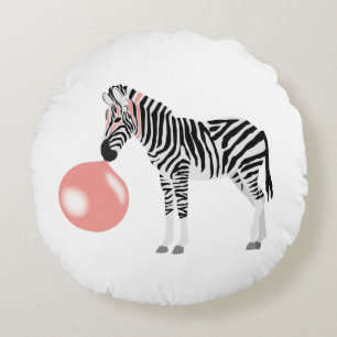 Blase Gum Zebra Blasen Blase Rundes Kissen