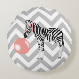 Blase Gum Zebra Blasen Blase Rundes Kissen