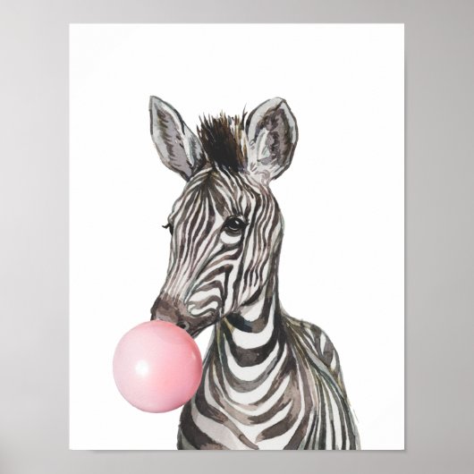 Blase Gum Zebra Cub Kinderzimmer Child Woodland Poster (Vorne)