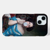 Blase Gummi Diva in blauem Satin Case-Mate iPhone Hülle (Rückseite (Horizontal))