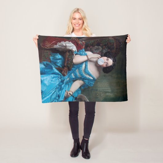 Blase Gummi Diva in blauem Satin Fleecedecke (Beispiel)