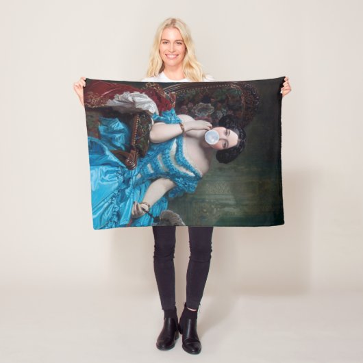 Blase Gummi Diva in blauem Satin Fleecedecke (Beispiel)