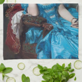 Blase Gummi Diva in blauem Satin Geschirrtuch (Gefaltet)