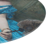 Blase Gummi Diva in blauem Satin Schneidebrett (Ecke)