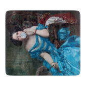 Blase Gummi Diva in blauem Satin Schneidebrett (Vorderseite)