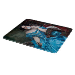 Blase Gummi Diva in blauem Satin Schneidebrett