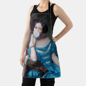 Blase Gummi Diva in blauem Satin Schürze (InSitu)