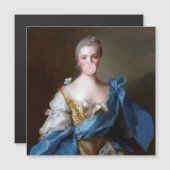 Blase Gummi Diva mit blauem Schmetterling Danke Ka Magnetkarte (Vorne/Hinten)