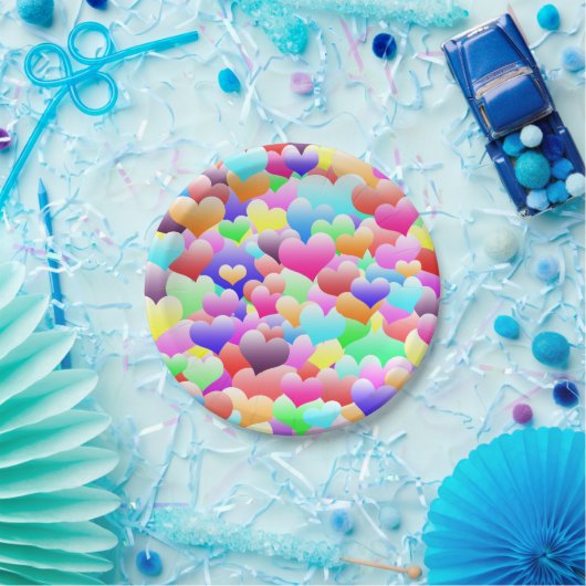 Blase Hearts Dark Pappteller (Party)