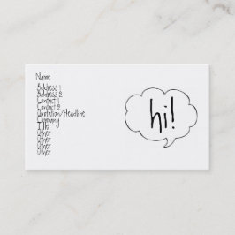 BLASE HI! Visitenkarte