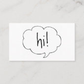 BLASE HI! Visitenkarte (Rückseite)