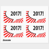 Blase im Comic 2017 Rechteckiger Aufkleber (Blatt)