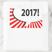 Blase im Comic 2017 Rechteckiger Aufkleber (Tasche)