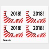 Blase im Comic 2018 Rechteckiger Aufkleber (Blatt)