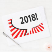 Blase im Comic 2018 Rechteckiger Aufkleber (Umschlag)