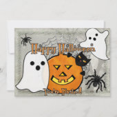 Blase im nächtlichen Halloween Einladung (Vorderseite)