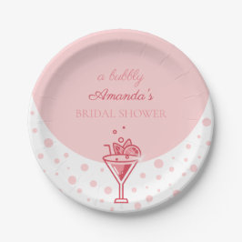 Blase in Rosa: Hübsches Elegance Fun Brautparty Pappteller