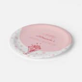 Blase in Rosa: Hübsches Elegance Fun Brautparty Pappteller (Schrägansicht)