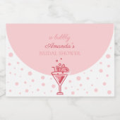 Blase in Rosa: Hübsches Elegance Fun Brautparty Schaumweinetikett (Einzelnes Label)