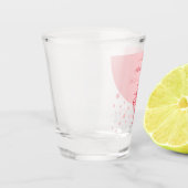 Blase in Rosa: Hübsches Elegance Fun Brautparty Schnapsglas (Links)