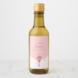 Blase in Rosa: Hübsches Elegance Fun Brautparty Weinetikett