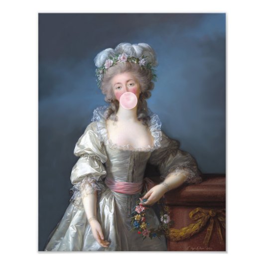 Blase Kaugummi diva du Barry Fotodruck (Vorne)