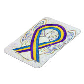 Blase Krebs Bewusstsein Angel Ribbon Geschenkmagne Magnet (Linke Seite)