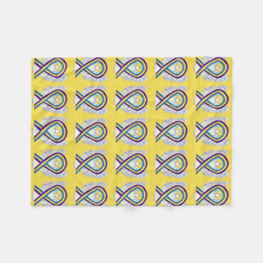 Blase Krebs Bewusstsein Band Engel Blankets Fleecedecke (Vorderseite (Horizontal))