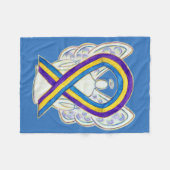Blase Krebs Bewusstsein Band Engel Soft Blanket Fleecedecke (Vorderseite (Horizontal))