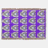 Blase Krebs Bewusstsein Band Kunstgewerbe Blanket Decke (Vorderseite)