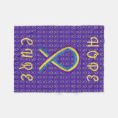 Blase Krebs Bewusstsein Band weich Chemo Blanket Fleecedecke (Vorderseite (Horizontal))