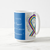 Blase Krebs Bewusstsein Ribbon Angel Tasse (VorderseiteRechts)