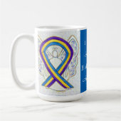 Blase Krebs Bewusstsein Ribbon Angel Tasse (Links)