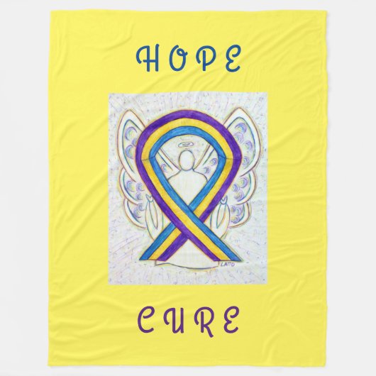 Blase Krebs Bewusstsein Ribbon Art Chemo Blanket Fleecedecke (Vorderseite)