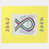 Blase Krebs Bewusstsein Ribbon Art Chemo Blanket Fleecedecke (Vorderseite (Horizontal))